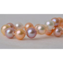 Stunning Multicolor 7.5 - 8.5mm Freshwater Off-Round Pearl Necklaces