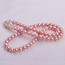 Affordable Classic Pink 6 - 6.5mm Freshwater Round Pearl Necklaces