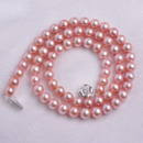 Affordable Classic Pink 6 - 6.5mm Freshwater Round Pearl Necklaces