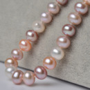 Inexpensive Multicolor 8 - 9mm Freshwater Off-Round Pearl Necklaces