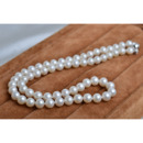 Inexpensive Classic White 6.5 - 7.5mm Freshwater Round Pearl Necklaces