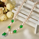Gorgeous White 7 - 8mm Freshwater Off-Round Bridal Pearl Necklaces