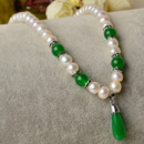 Gorgeous White 7 - 8mm Freshwater Off-Round Bridal Pearl Necklaces