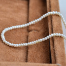 Gorgeous White 2mm Freshwater Off-Round Bridal Pearl Necklaces