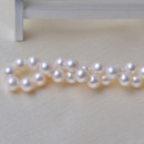 Gorgeous White 7.5-8.5mm Freshwater Off-Round Bridal Pearl Necklaces