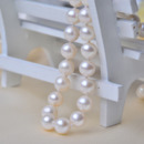 Gorgeous White 7.5-8.5mm Freshwater Off-Round Bridal Pearl Necklaces