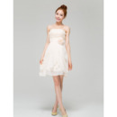 Inexpensive Chiffon Strapless A-Line Short Beach Wedding Dresses