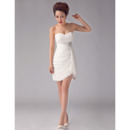 Sheath Sweetheart Chiffon Short Dresses for Summer Beach Wedding