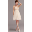 Affordable A-Line Sweetheart Chiffon Short Beach Wedding Dresses