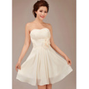 Custom A-Line Short Sweetheart Chiffon Bridesmaid Dresses