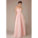 Elegant Chiffon Sweetheart Floor Length A-Line Bridesmaid Dresses