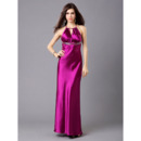 Sexy Halter Column/ Sheath Satin Floor Length Evening Dresses