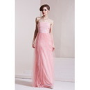 Inexpensive Strapless Sheath Floor Length Satin Evening Dresses