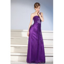 Custom One Shoulder Floor Length Satin Sheath Evening Dresses