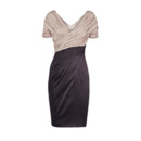 Pleated Short Sleeves V-Neck Short Mother of the Bride/ Groom Dresses