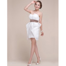 Column Strapless Chiffon Short Junior Homecoming/ Graduation Dresses