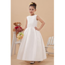 Custom Taffeta Ankle Length Ball Gown First Communion Dresses