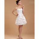 Sexy A-Line Sweetheart Ruched Short Beach Wedding Dresses for Summer