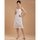 Sexy Sweetheart Taffeta A-Line Short Beach Wedding Dresses for Summer