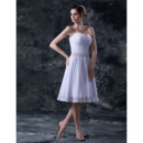 Casual Chiffon Sweetheart Short Beach Wedding Dresses for Summer