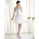 Affordable Informal Sexy A-Line Strapless Short Beach Wedding Dresses