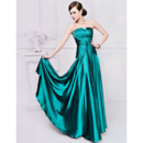 Sexy Discount Designer Satin Floor Length Strapless Evening Dresses