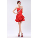 Discount A-Line Sweetheart Short Taffeta Homecoming/ Party Dresses