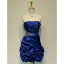 Inexpensive Strapless Short Taffeta Homecoming/ Party Dresses