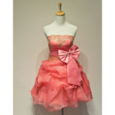 Affordable Strapless Short Taffeta Homecoming/ Party Dresses