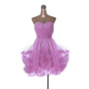 Inexpensive Cute A-Line Sweetheart Short Organza Homecoming Dresses