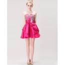 Affordable Cute Sweetheart Short Satin Homecoming/ Party Dresses