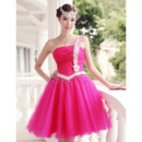Inexpensive A-Line One Shoulder Short Homecoming/ Party Dresses