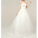 Discount Custom A-Line Sweetheart Sweep Train Taffeta Wedding Dresses