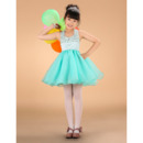 Custom A-Line Halter Empire Waist Mini Little Girls Holiday Dresses