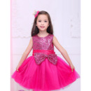 Lovely Ball Gown Mini/ Short Sequin Little Girls Holiday Dresses