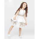 Affordable Ball Gown Knee Length First Communion Dresses with Sashes