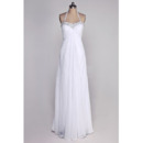 New Halter Column Sleeveless Floor Length Chiffon Wedding Dresses