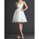 New Sweetheart Taffeta Tulle Short Summer Wedding Dresses