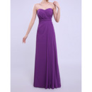 Vintage Column Sweetheart Floor Length Chiffon Bridesmaid Dresses