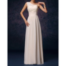 Inexpensive One Shoulder Floor Length Chiffon Bridesmaid Dresses