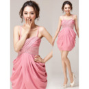 New Column Spaghetti Straps Mini Chiffon Homecoming Dresses8