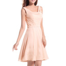 Elegant A-Line Straps Cowl Short Chiffon Homecoming/ Party Dresses