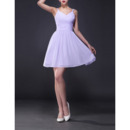 Discount A-Line Straps Sweetheart Short Chiffon Homecoming Dresses