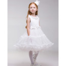 New A-Line Round-Neck Knee Length First Communion Dresses