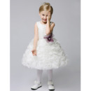 Ball Gown Knee Length Ruffle Flower Girl Dresses