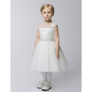 Affordable Ball Gown Sleeveless Short Organza First Communion Dresses