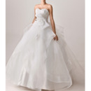 Chic Ball Gown Sweetheart Full Length Taffeta Tulle Wedding Dresses