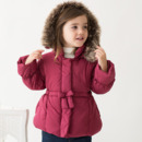 Discount Girls Kids Winter Hooded Long Cotton Padded Coats Outerwears