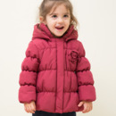 Adorable Girls Baby Winter Hooded Solid Cotton Padded Coats Outerwears