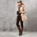 Women's Fashion Fall Winter Fit Solid Long Down Coats Parkas